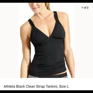 Athlete Black Swim Top